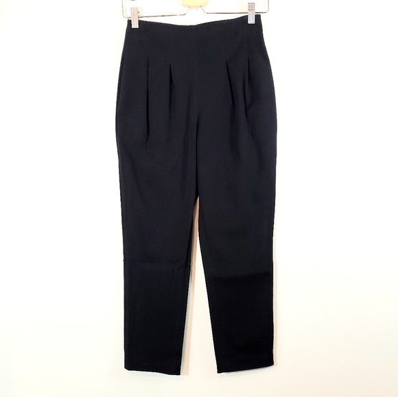 NWT BCBGMAXAZRIA Pleated High Waist Cropped Pants - Picture 2 of 7